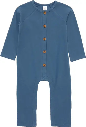 Rib Stretch Cotton Romper | Nordstrom