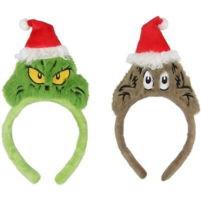 Dr. Seuss How GRINCH Stole Christmas Santa Grinch and Max Character Headband 2 Pack For Women and Girls Multicoloured | Target