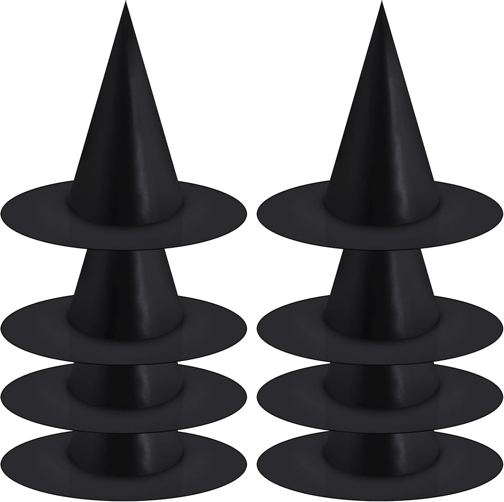 8 Pack Witch Hats, Halloween Hanging Witch Hats, Black Witch Hat Witch Cap Costume Accessory for ... | Amazon (US)