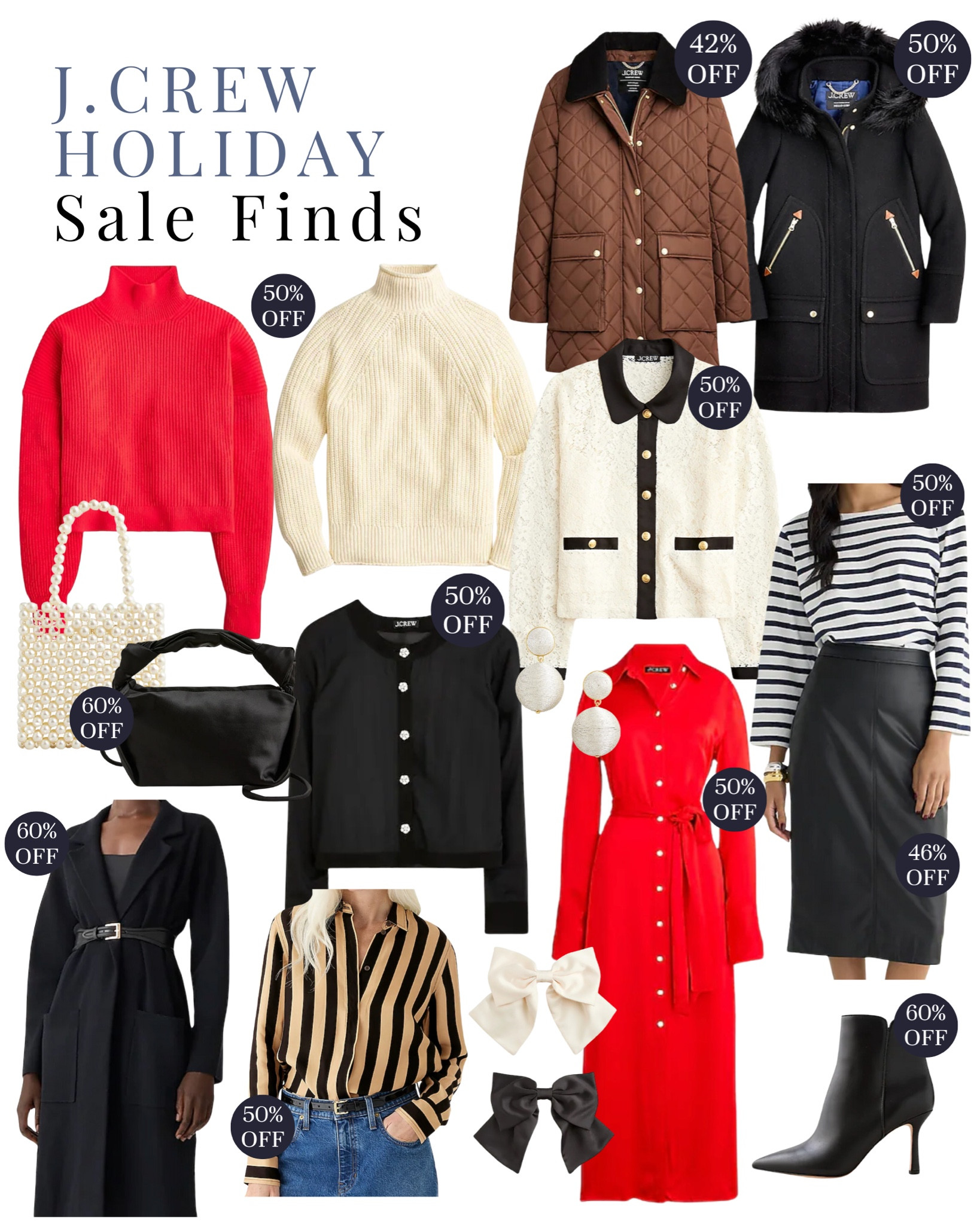 J.Crew holiday sale /  J.Crew Winter / J.Crew Outfits / Winter Outfits / Neutral Wardrobe / Winter Boots / Winter Booties / Winter Denim / Winter Sweaters / Winter Cardigans / Winter Scarves / Winter Handbags / Winter Hats / Faux Leather /  Winter Socks / Winter Jackets / Winter Coats / Winter Dresses / Sweater Dresses

#LTKsalealert #LTKstyletip #LTKHoliday