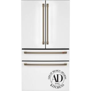 28.7 cu. ft. Smart Four Door French Door Refrigerator in Matte White with Dual-Dispense Autofill Pitcher, Built-In WiFi | The Home Depot