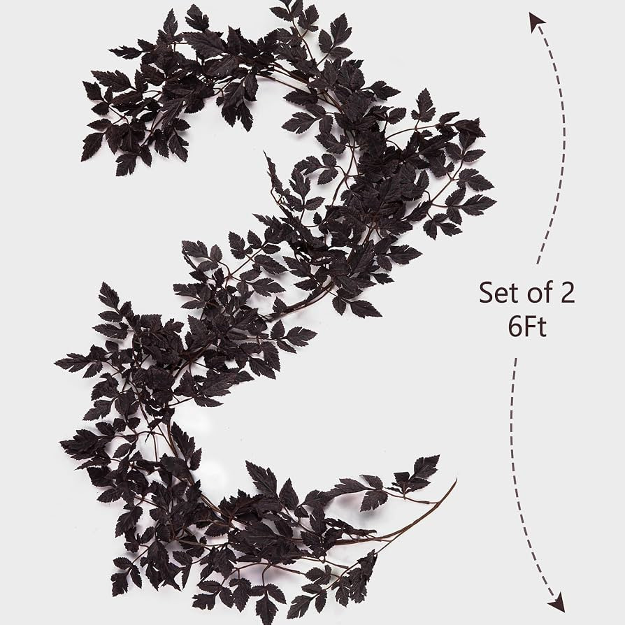 Fall Decorations for Home - Fall Decor - 2 Pack 6 Ft Plum Cimicifuga Seeded Garlands - Neutral Fa... | Amazon (US)
