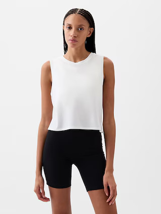 GapFit Breathe Cropped Muscle T-Shirt | Gap (US)