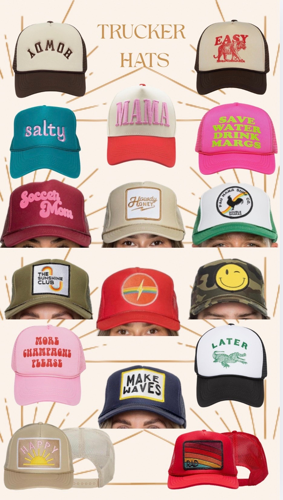 I love trucker hats for sports games, the beach, pool or just when I don’t feel like doing my hair! These @amazon options are so bright and fun! I’ll be rockin them all spring & summer!

Trucker hats from @amazon, hat day, what to wear to a sports games, beach or pool hats

#amazon #truckerhat

#LTKmomlife #LTKOver40 #LTKootd