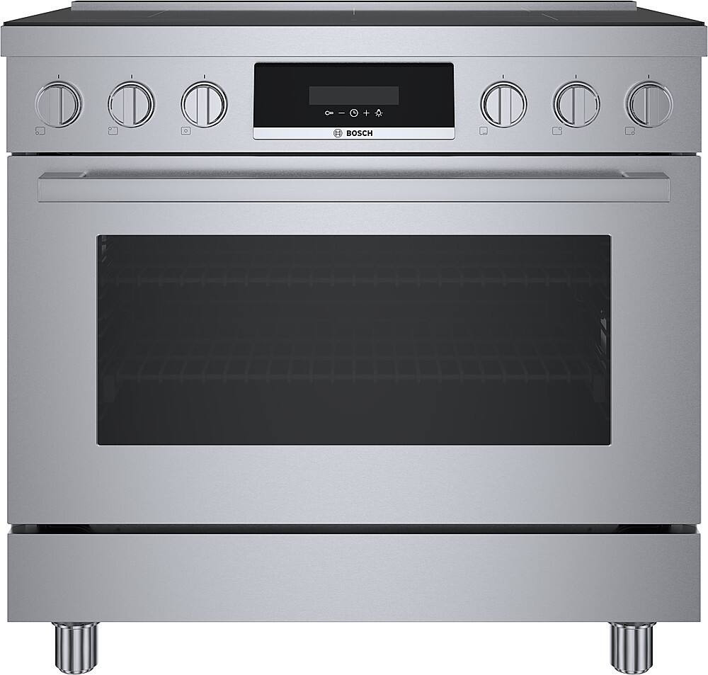 Bosch 800 Series 3.7 Cu. Ft. Freestanding Electric Induction Industrial Style Range Stainless ste... | Best Buy U.S.