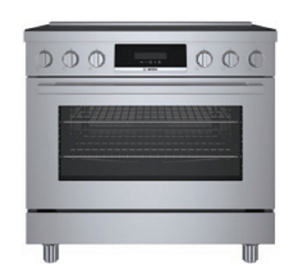 Bosch 800 Series 3.7 Cu. Ft. Freestanding Electric Induction Industrial Style Range Stainless ste... | Best Buy U.S.
