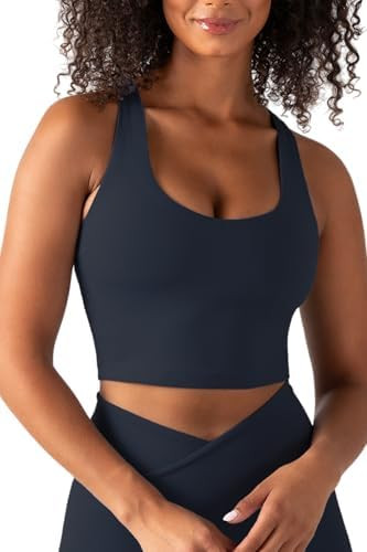 Active Sports Bra Tank, Tank Top for Women with Built-in Bra, Racerback, Removable Cups, Low-Impa... | Amazon (US)
