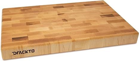 DFACKTO Premium Canadian Maple Chopping Board, End Grain Wood Butcher Block Reversible, 15-inch x... | Amazon (US)