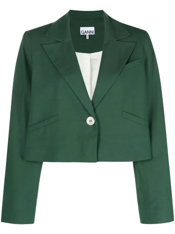single-breasted cropped blazer | Farfetch Global