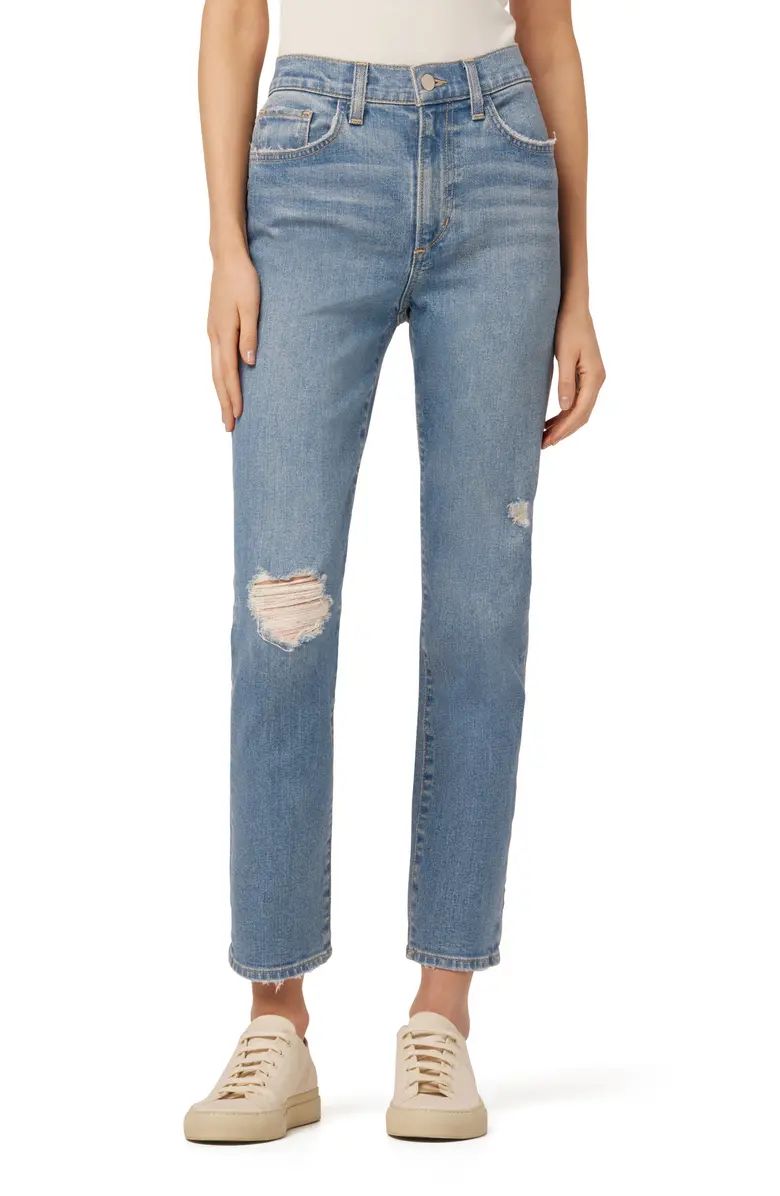 The Honor Ripped Ankle Straight Leg Jeans | Nordstrom