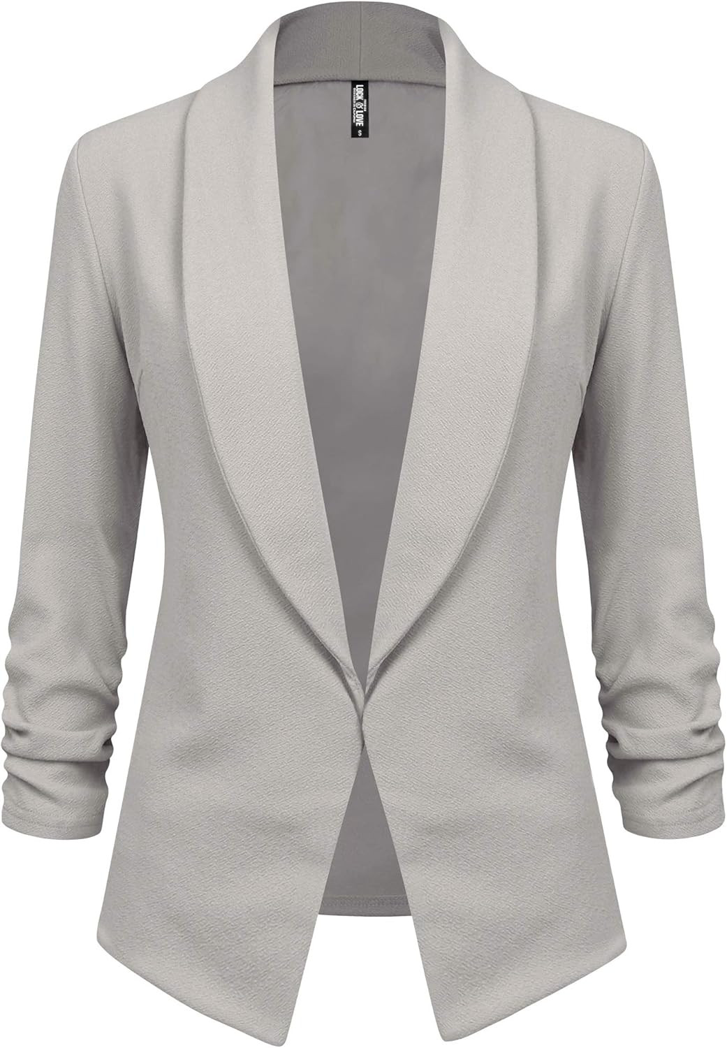 Lock and Love Women 3/4 Sleeve Blazer Open Front Cardigan Jacket Work Office Blazer | Amazon (US)