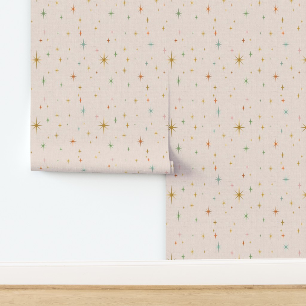 Wallpaper in Space Age Starburst | Spoonflower
