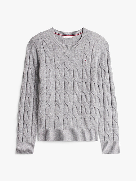 Softer Zopfstrick-Pullover aus reiner Wolle | Tommy Hilfiger (DE)