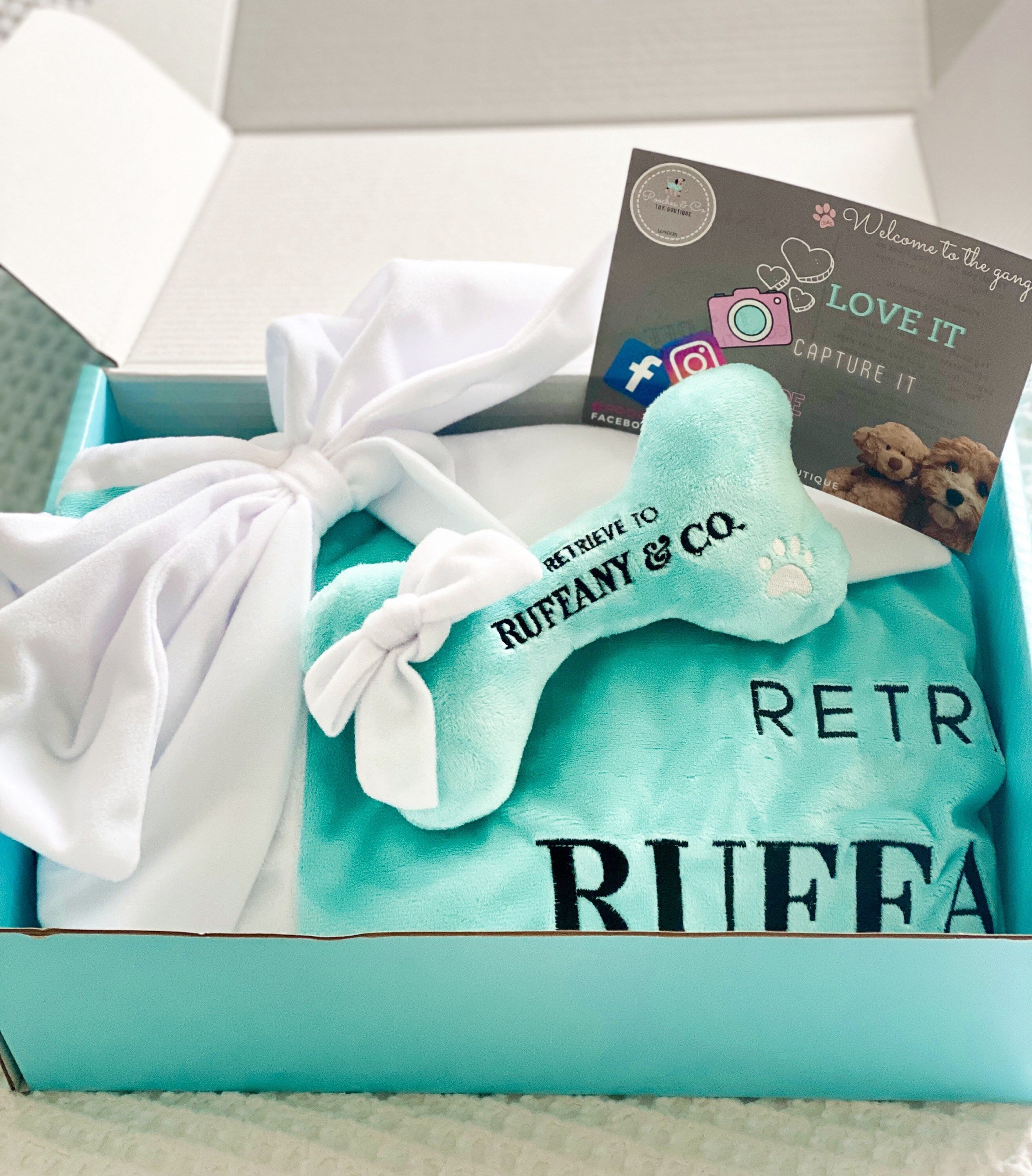 Luxury Dog Gift Set  Ruffany & Co. Luxe set  plush blanket | Etsy | Etsy (US)