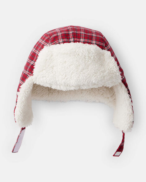 Baby Boy Plaid Winter Trapper Hat - Red/White | Carter's Inc