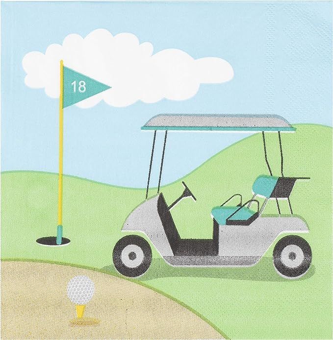 Blue Paper Napkins for Golf Birthday Party (6.5 x 6.5 Inches, 150 Pack) | Amazon (US)