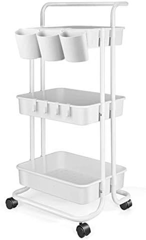 3 Tier Utility Rolling Cart - Storage Cart Organizer Cart Kitchen Cart Makeup Cart 3 Shelf Baby T... | Amazon (US)