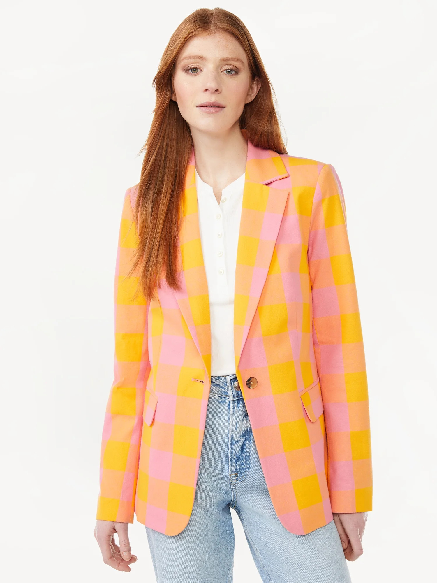 Free Assembly Women's Slim Single-Breasted Blazer - Walmart.com | Walmart (US)