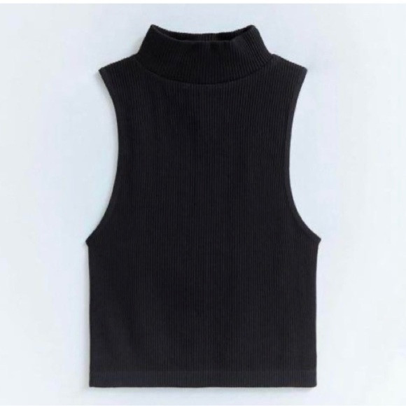 Zara Limitless Contour Black High Neck Top | Poshmark