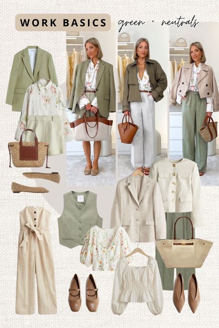 Refresh your work wardrobe for spring with chic and versatile neutral and green ensembles! From boardroom meetings to after-work cocktails, these outfits are your go-to for effortless style 🌿💼 

‼️Don’t forget to tap 🖤 to add this post to your favorites folder below and come back later to shop

Make sure to check out the size reviews/guides to pick the right size

#SpringWorkWardrobe #NeutralAndGreen #LTKFashion work outfit, office outfit, spring work attire, raffia tote bag, ballerinas, mary janes, spring outfit, workwear fashionn

#LTKstyletip #LTKworkwear #LTKSeasonal