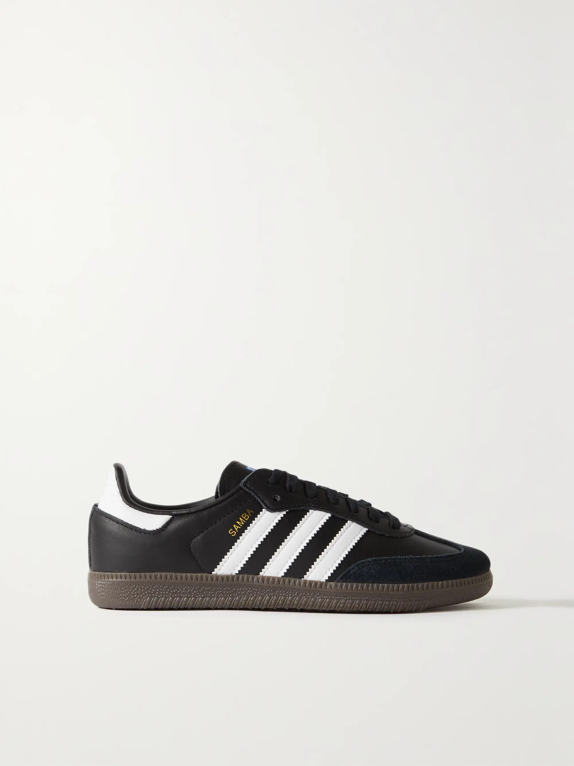 ADIDAS ORIGINALS Samba OG suede-trimmed leather sneakers | NET-A-PORTER | NET-A-PORTER (US)