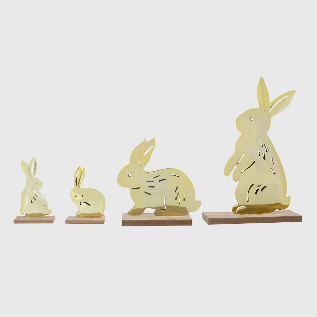 4ct Metal Bunny Large/Medium/Small - Bullseye's Playground™ | Target