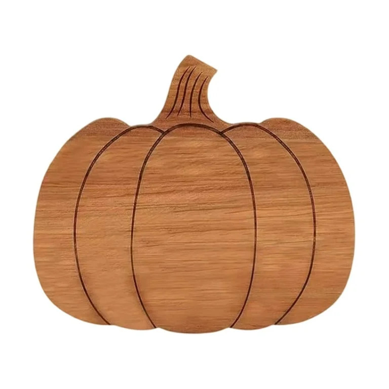 Wooden Pumpkin Serving Tray Fall Cheese Board For Thanksgiving Halloween Party Decor Fall Charcut... | Walmart (US)