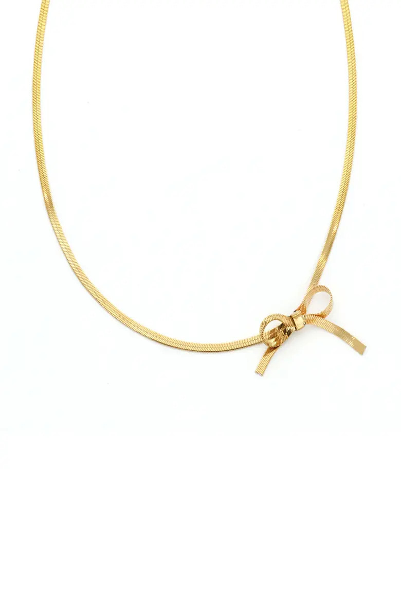 Panacea Snake Chain Bow Necklace | Nordstrom | Nordstrom