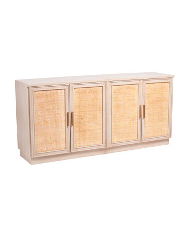 71x33.5 Cane Four Door Sideboard | TJ Maxx