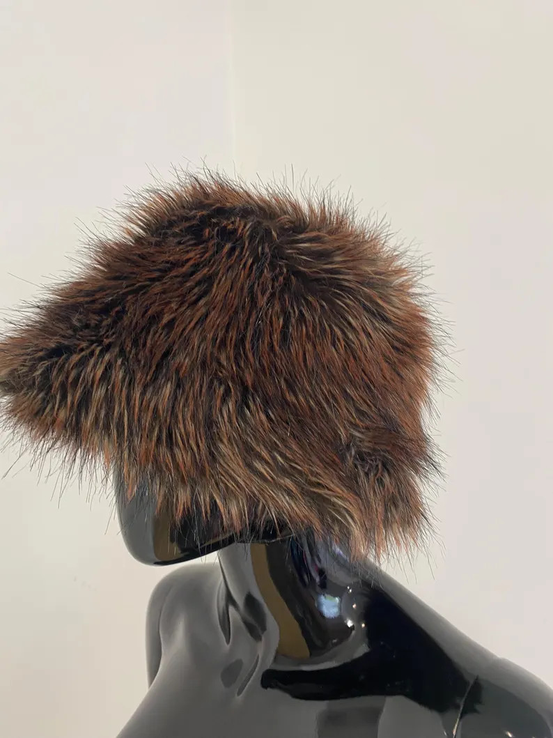 Vintage Suzanne Bettley London Faux Fur Hat Brown Black Rust Tones | 1980s Style M/L (58–59 cm) | Etsy (US)