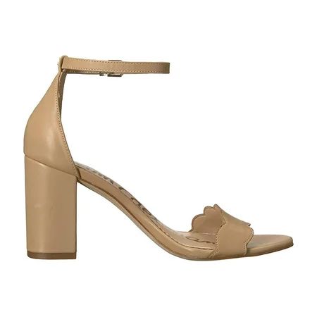 Sam Edelman Odila Ankle Strap Sandal Heel Classic Nude Dress Nappa Leather | Walmart (US)