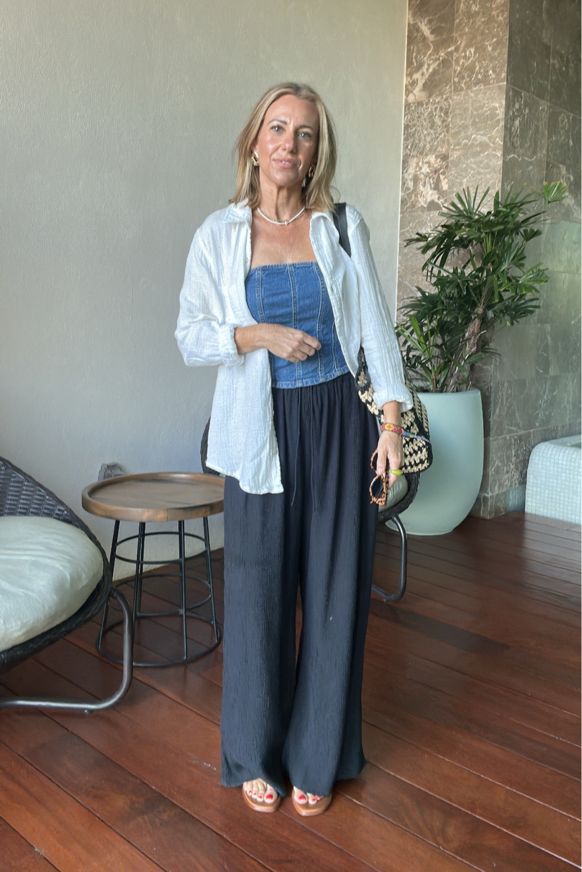 Breakfast outfit
Top size small
Denim top size xs
Pants size xxs short


#LTKstyletip #LTKfindsunder50 #LTKover40