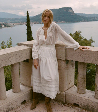 D�?EN Sebastiane Skirt -- Powder - Size - Xs | DOEN