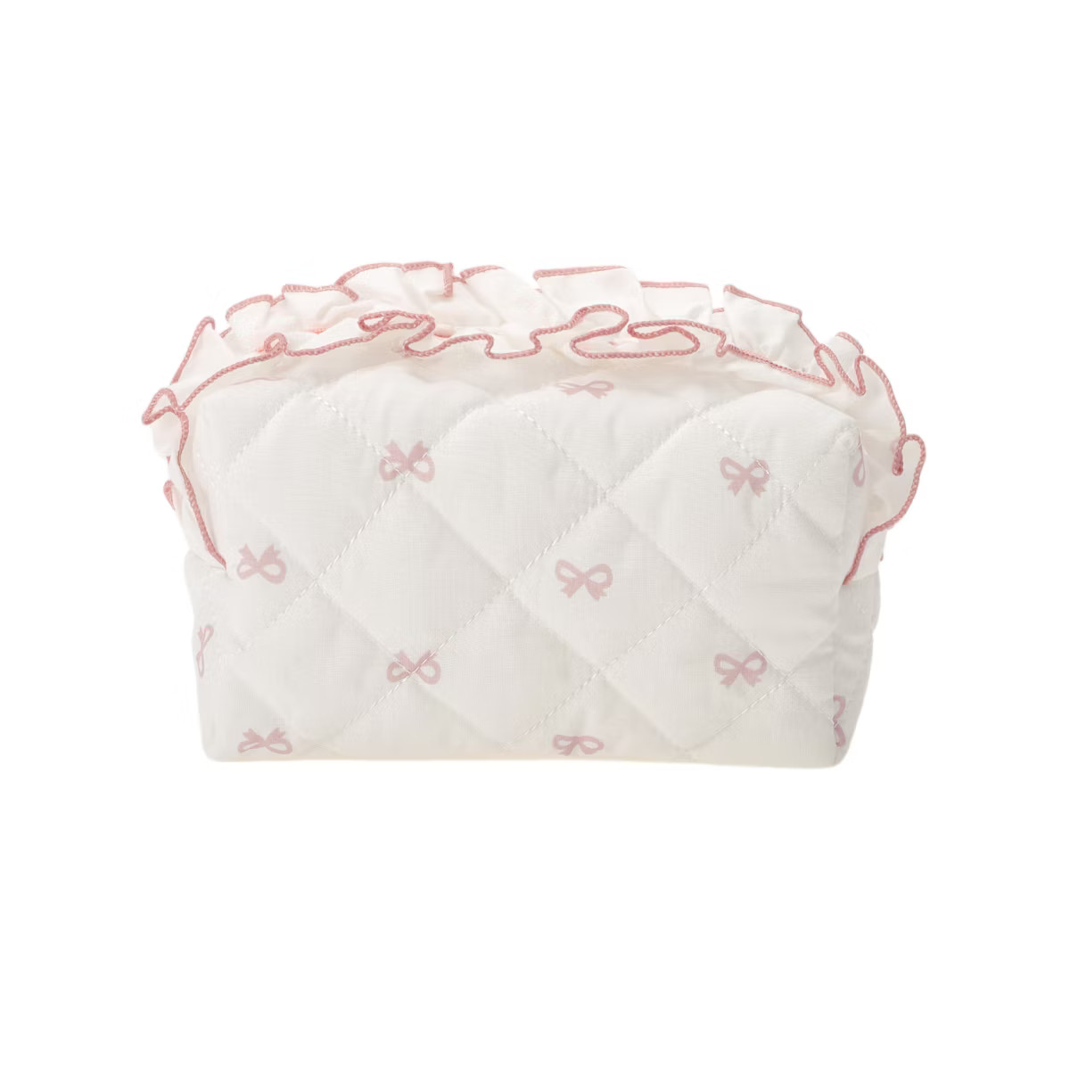 Unique Bargains Lace Bow Ruffles Makeup Bag 1 Pc | Target