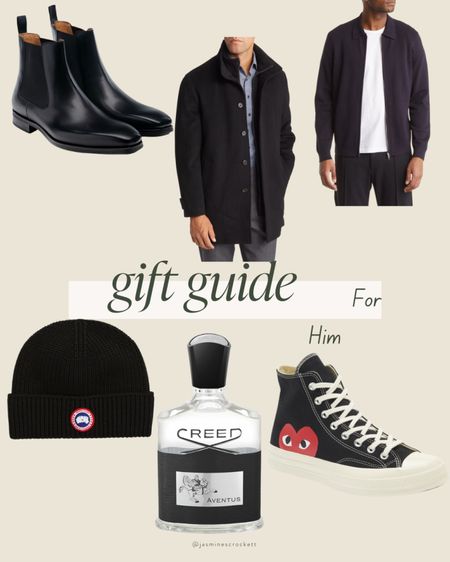 Nordstrom Gift Guide for him:  boots, Chelsea boots, over coat, jackets, creed, cologne, converse, high tops, Canada goose, hats

#LTKHoliday
