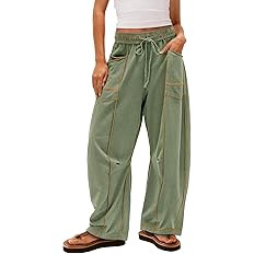 Yanekop Womens Baggy Wide Leg Pants Casual Fall Trousers Palazzo Pants Drawstring Waist Barrel Sw... | Amazon (US)