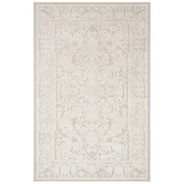 SAFAVIEH Reflection Christy Floral Bordered Area Rug, Cream/Ivory, 5'1" x 7'6" - Walmart.com | Walmart (US)