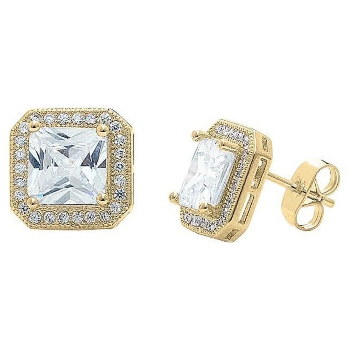 Cate & Chloe Norah 18k Yellow Gold Plated Stud Earrings with Crystals for Women, Gift for Her - W... | Walmart (US)