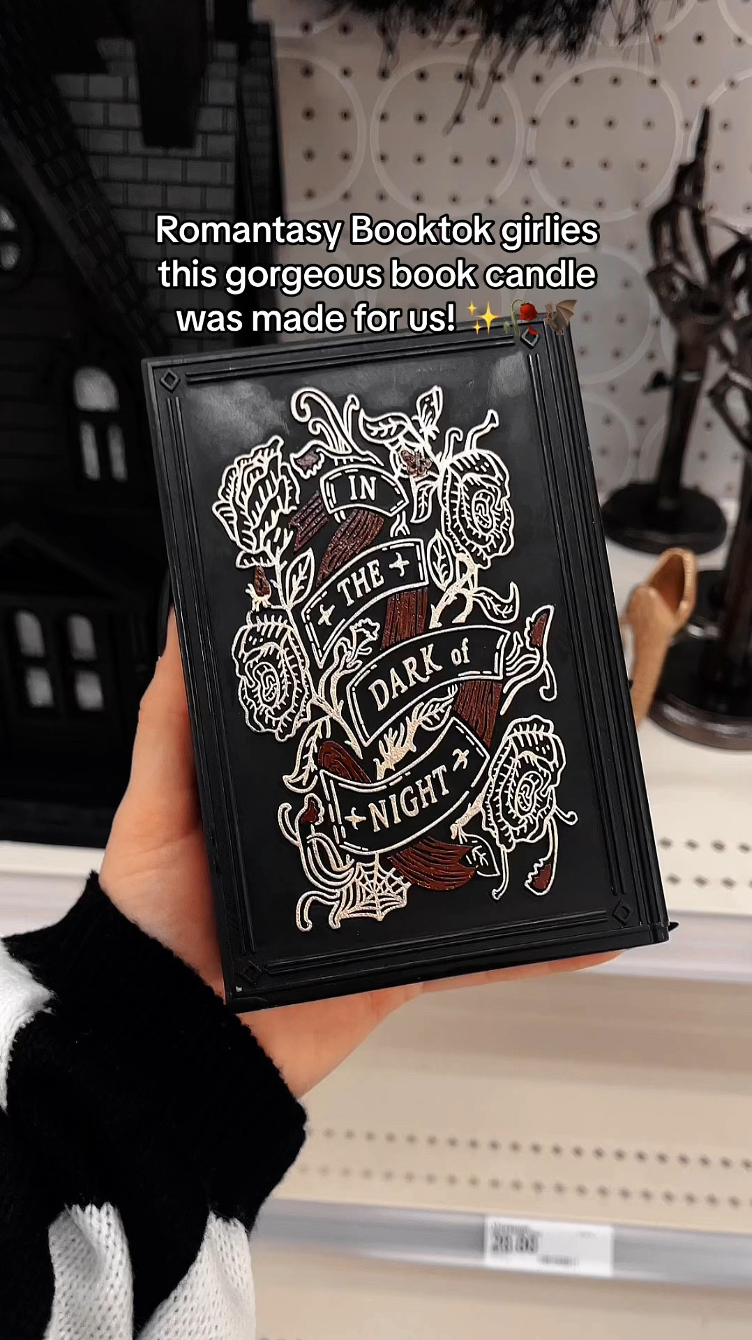 The scream I scrumpt when I saw this i the dark of the night book candle! I know my romantasy and dark romance girlies are going to eat this up! 🖤

#booktok #bookcandle #romantasy #darkromance #bookish #bookmerch #targethalloween #thresholdhalloween #halloweendecor #gothcandle #spookydecor #halloweenhunting #halloweenfinds 

#LTKHome #LTKSeasonal #LTKVideo