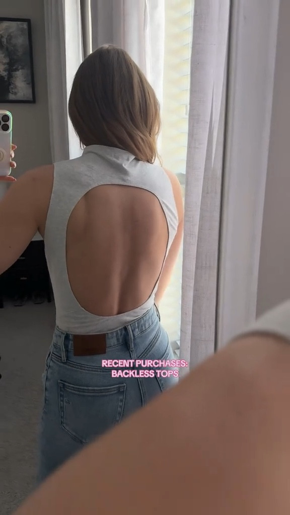 Backless tops and the best tall girl straight leg jeans 

#LTKStyleTip #LTKFindsUnder50