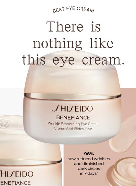 I currently have been using a luxury brand eye cream that cost over $200 and this SHISEIDO cream is by far better in every aspect. Texture, results, hydration, smoothness, sensation… I can keep going. 

#LTKbeauty