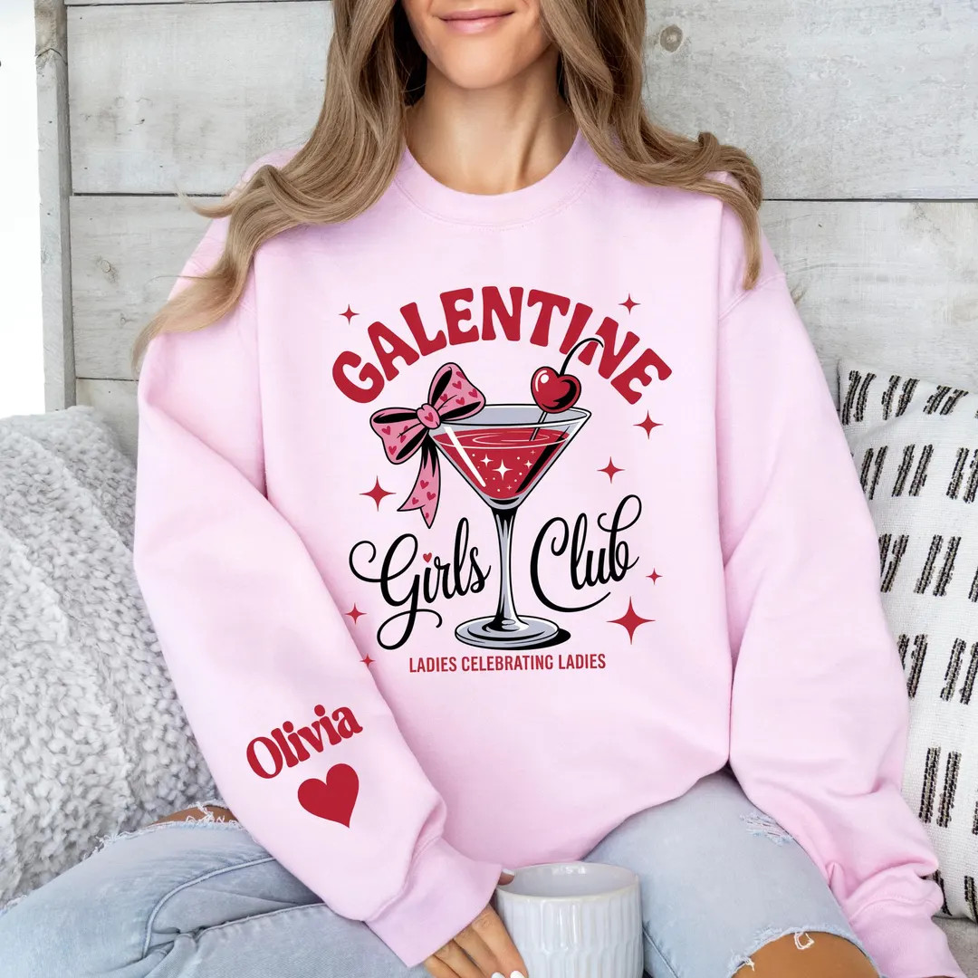 Galentine Day Girls Club Sweatshirt, Custom Anti Valentine Shirts | Etsy (US)
