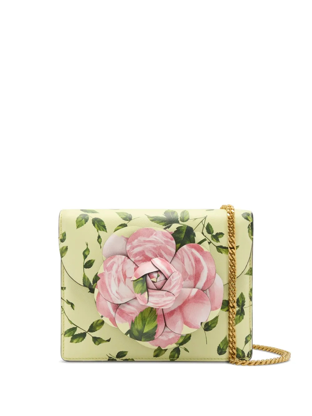 Oscar De La Renta flower-detailing Crossbody Bag  | Yellow | FARFETCH ES | Farfetch Global
