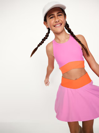 High-Waisted Crossover PowerSoft Skort for Girls | Old Navy | Old Navy (US)