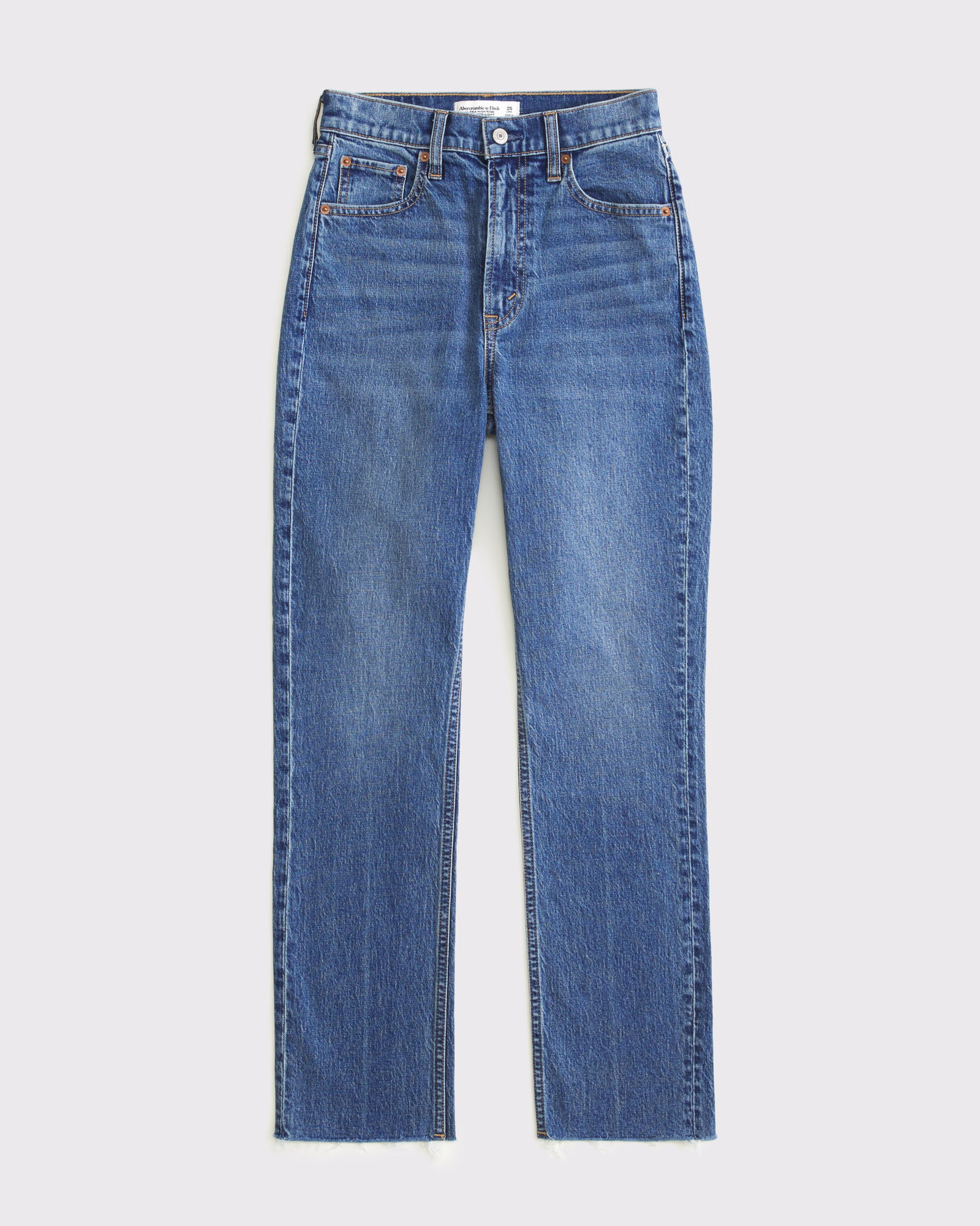 Ultra High Rise Ankle Straight Jean | Abercrombie & Fitch (US)