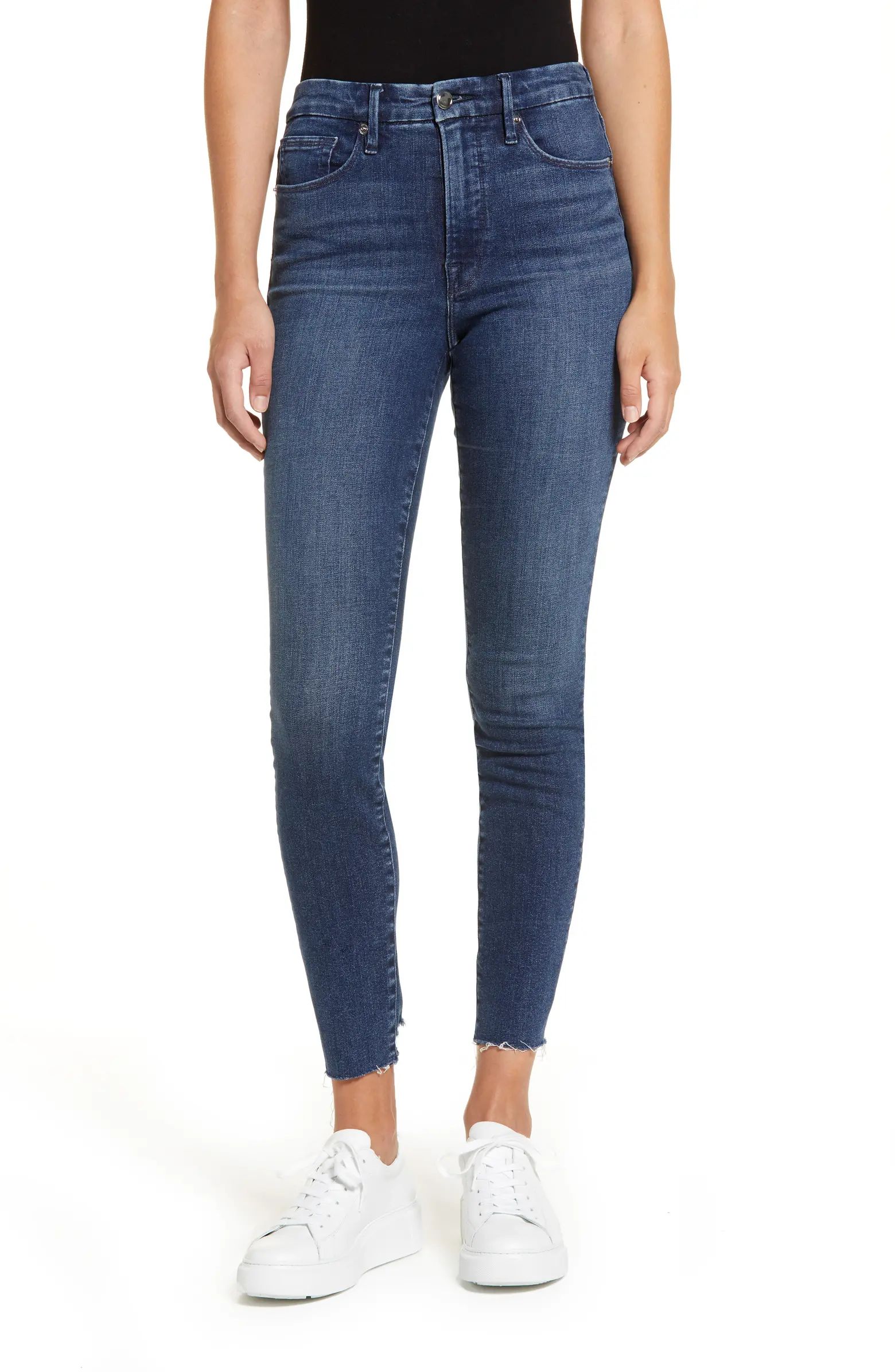 Good Legs High Waist Raw Hem Skinny Jeans | Nordstrom