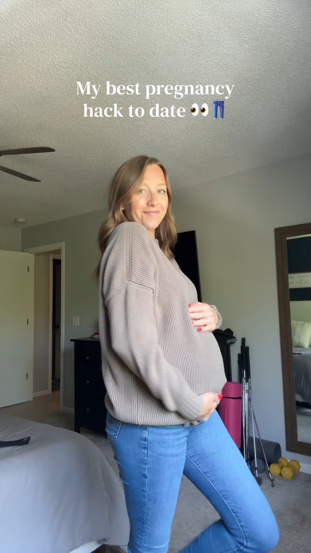 Delusional?? Maybe. Wearing my pre-pregnancy jeans in my 3rd trimester? Absolutely 😍 these little bands are a game changer!!

#LTKmomlife #LTKootd #LTKgrwm