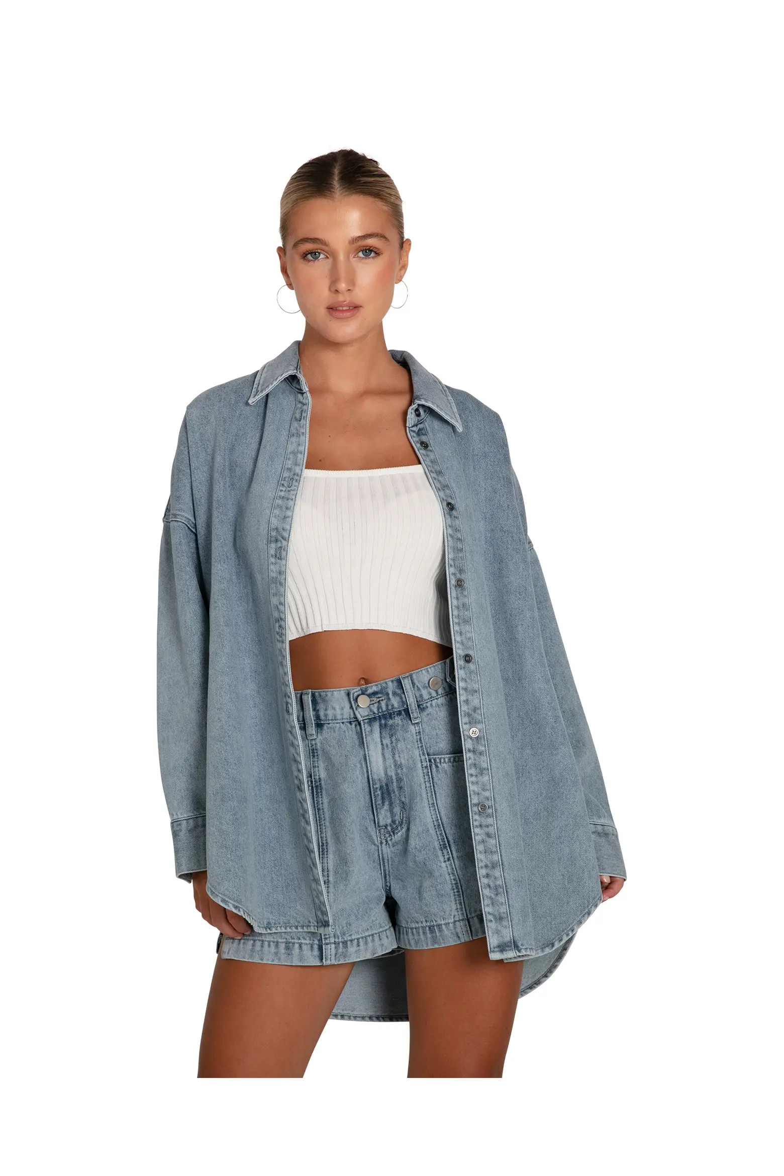 Into Him Oversized Denim Shirt (Women) | Nordstrom | Nordstrom