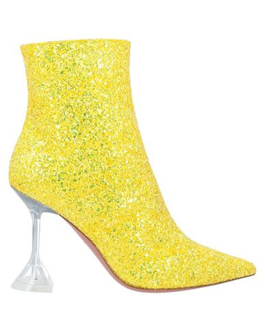 Amina Muaddi Woman Ankle boots Yellow Size 7 Textile fibers | YOOX (US)
