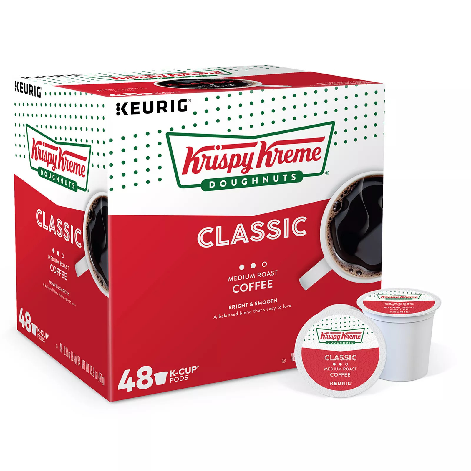 Krispy Kreme Doughnuts Smooth Coffee, Keurig® K-Cup® Pods, Medium Roast - 48-pk., Multicolor | Kohl's